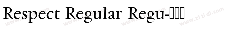 Respect Regular Regu字体转换